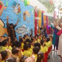 Happy faces on first day at school